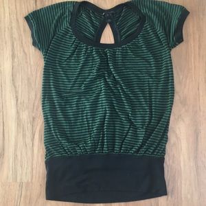 🔆striped Green shirt (S) from Mango
